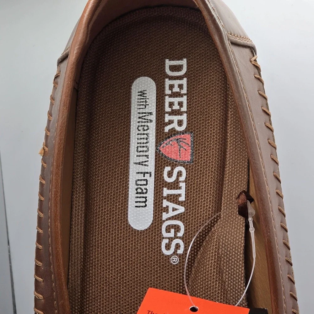 Deer Stags Herman Shoes Mens Size 10M Brown Tassel Slip-On Dress Memory Foam